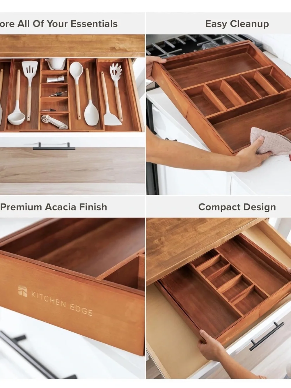 KitchenEdge Adjustable Kitchen Drawer Organizer